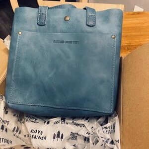 Portland Leather Aqua Mini Crossbody